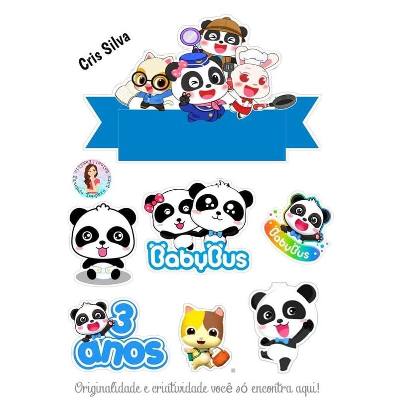 Jual Babybus/Topper Cake Happy Birthday Bisa Request Nama dan umur ...