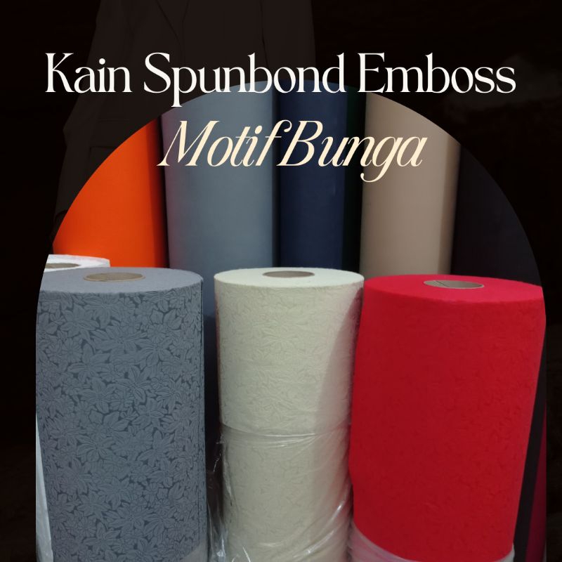 Jual Kain Spunbond Emboss Motif Bunga / YVONNE lebar 120 cm | Shopee ...