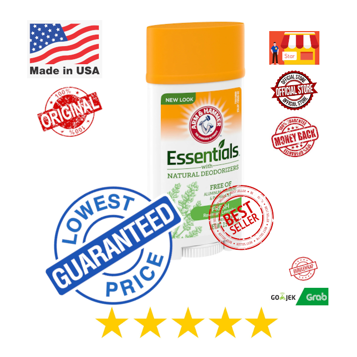 Jual Arm & Hammer Essentials Natural Deodorant 71 gram USA Aluminum