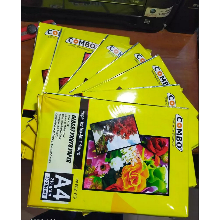 Jual Kertas Foto Glossy Photo Paper A4 210gr Combo Isi 20 Lembar