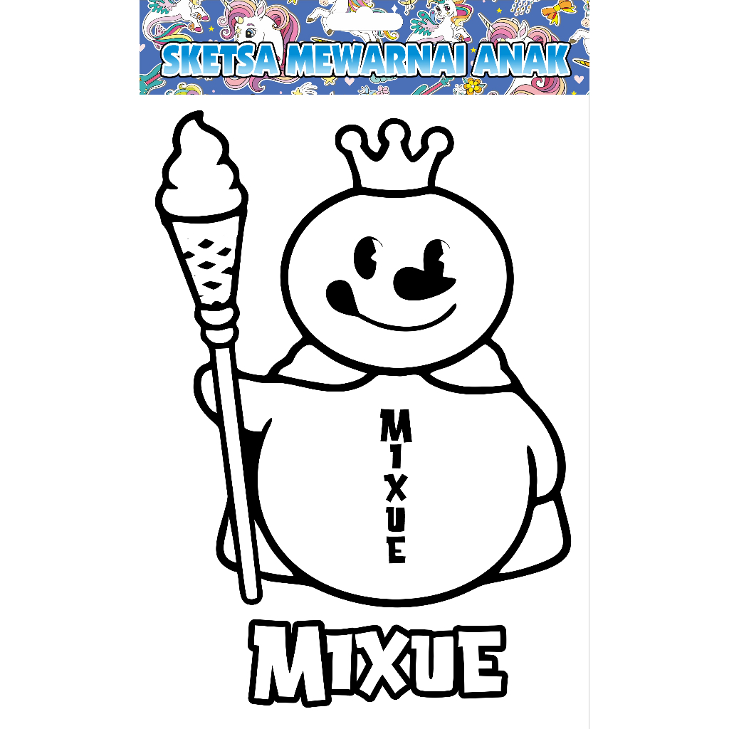 Jual Gambar Mewarnai Doraemon Hello Kity Mixue - Kertas Sketsa Animasi