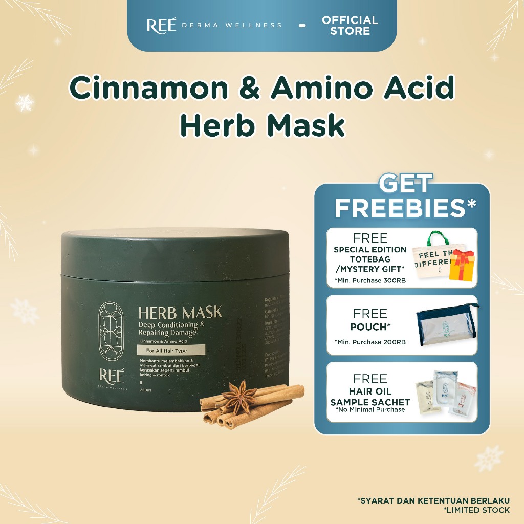 Jual Ree Derma Wellness Cinnamon & Amino Acid Hair Mask 250ML