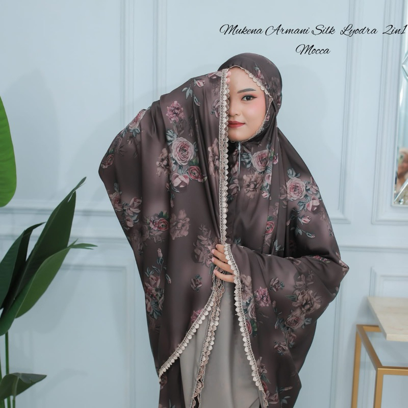 Jual El Mukena Dewasa Armani Silk 2in1 Terbaru Jumbo Shopee Indonesia