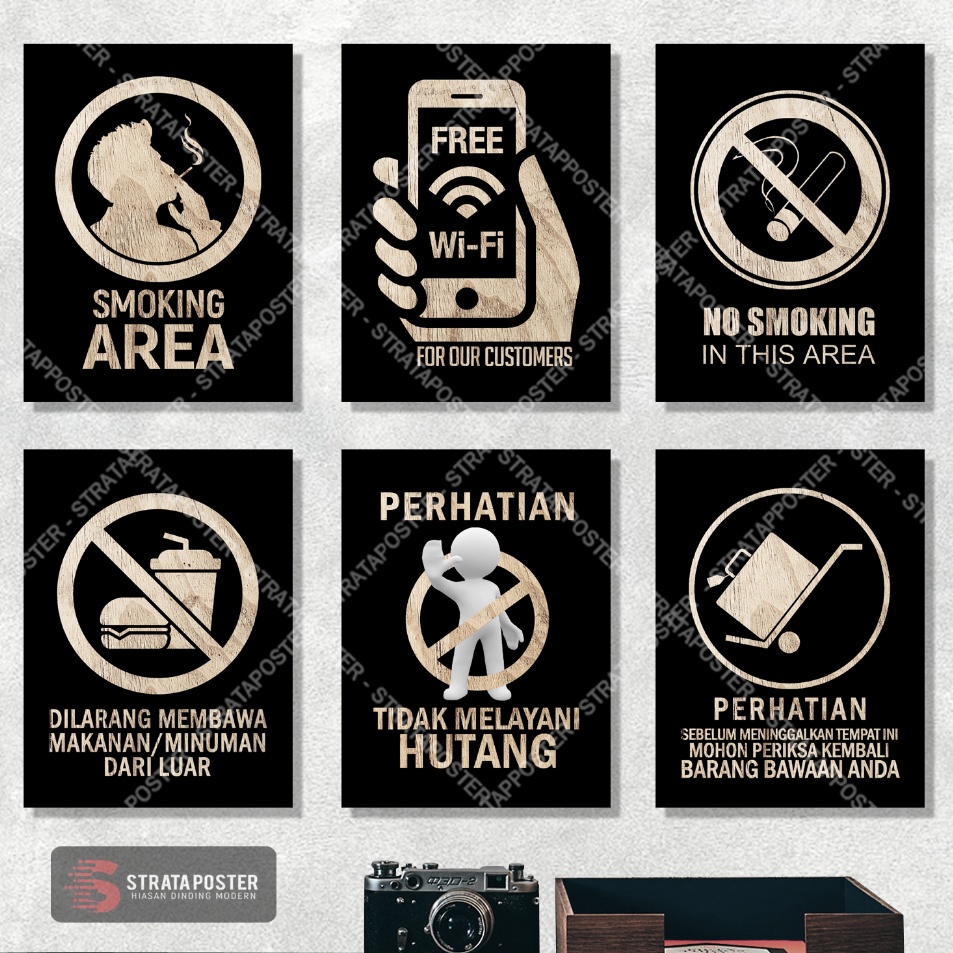 Jual KODE GRK639 Hiasan dinding tanda peringatan Poster signage ...