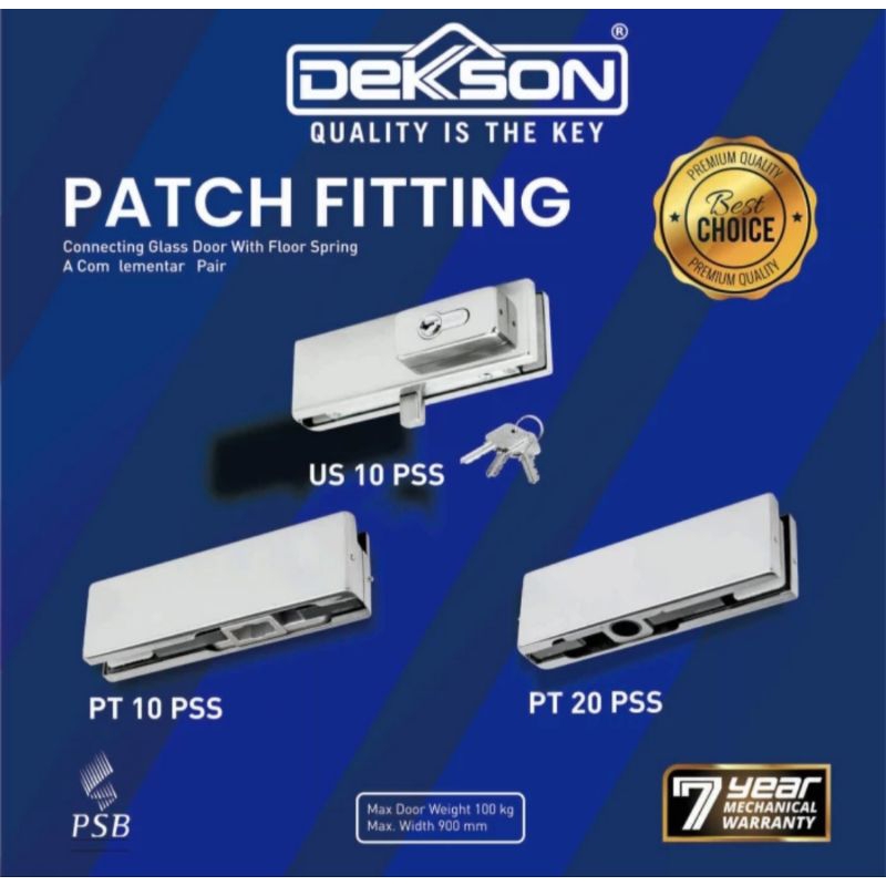 Jual Paket Floor Hinge Dekkson FH DKS 84+Patch Fitting Glass Dekkson ...