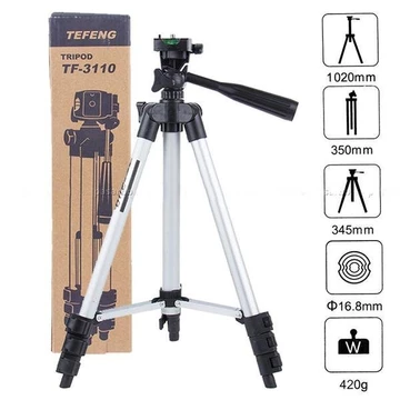 Tripod Penyangga Handphone Kamera 3120 Mudah Dibawa Kemana Mana Stand HP Black Edition Free