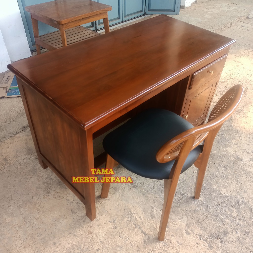 Jual Meja Kantor Minimalis Mebel Jepara, Set Meja Kerja Kayu Jati ...