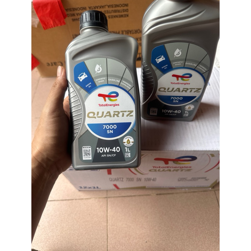 Jual Oli Mesin Total Quartz 7000 Sae 10w 40 API SN CF Kemasan 1 Liter Shopee Indonesia