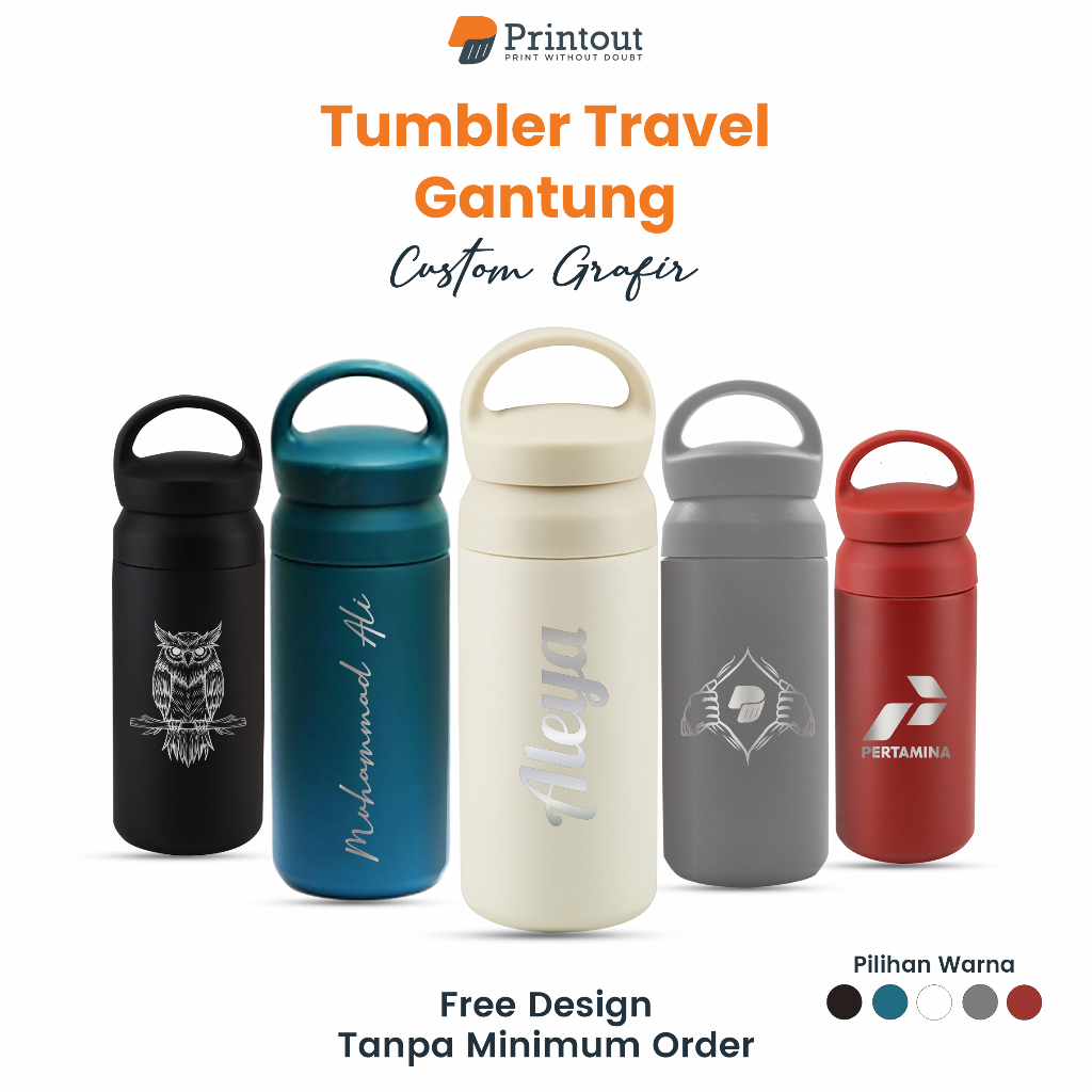 Jual PRINTOUT Tumbler Termos Anak Japan Hook 500 ml Custom Grafir