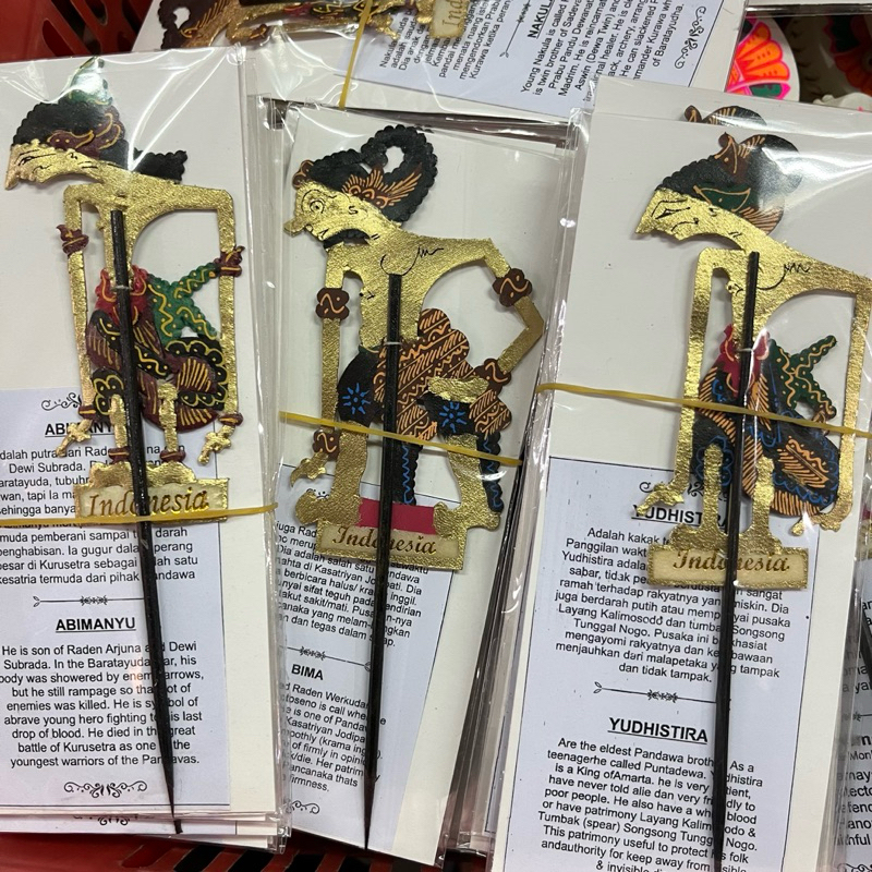 Jual Souvenir Pembatas Buku Miniatur Wayang Kulit Oleh Oleh Khas