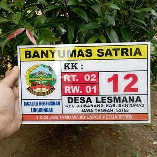 Jual Nomor Rumah RT RW Akrilik, Sign Nomor Rumah Acrylic Custom (Ukuran ...