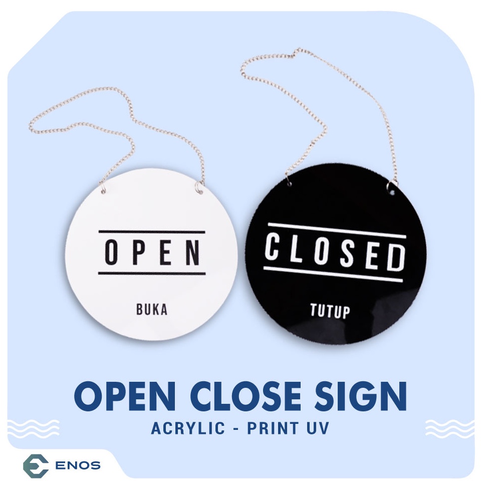 Jual [ART. U64W] [ENOS DIGITAL] Akrilik Open Close | Acrylic Open Close ...