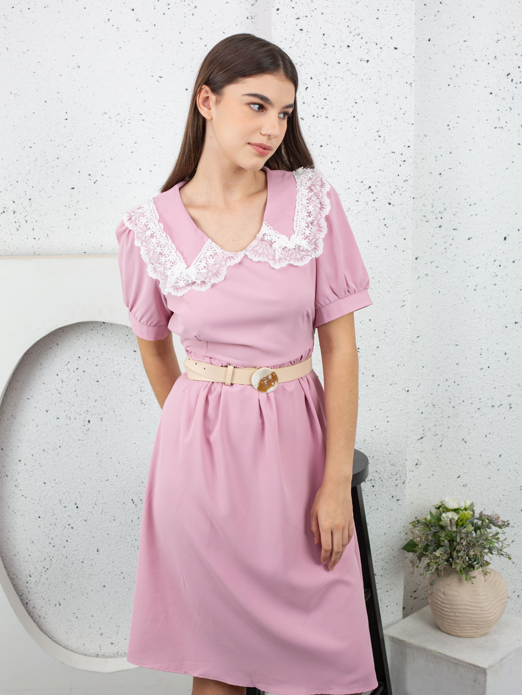 Jual Avenue Gaun Model Renda - Dress Lace Collar - Dress Vintage ...