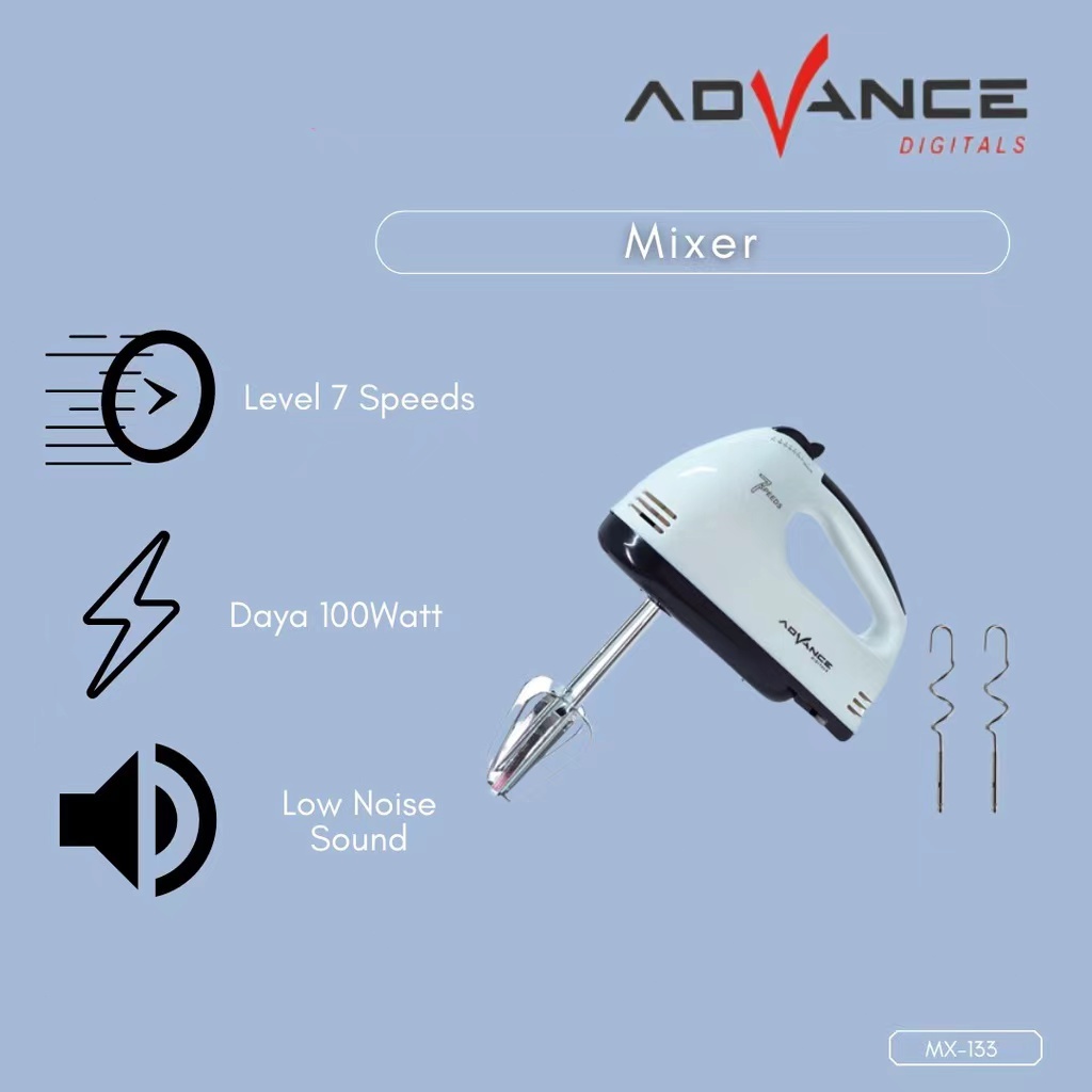 Jual 【READY STOCK】Hand mixer Advance MX133 Alat Pengaduk dengan 7