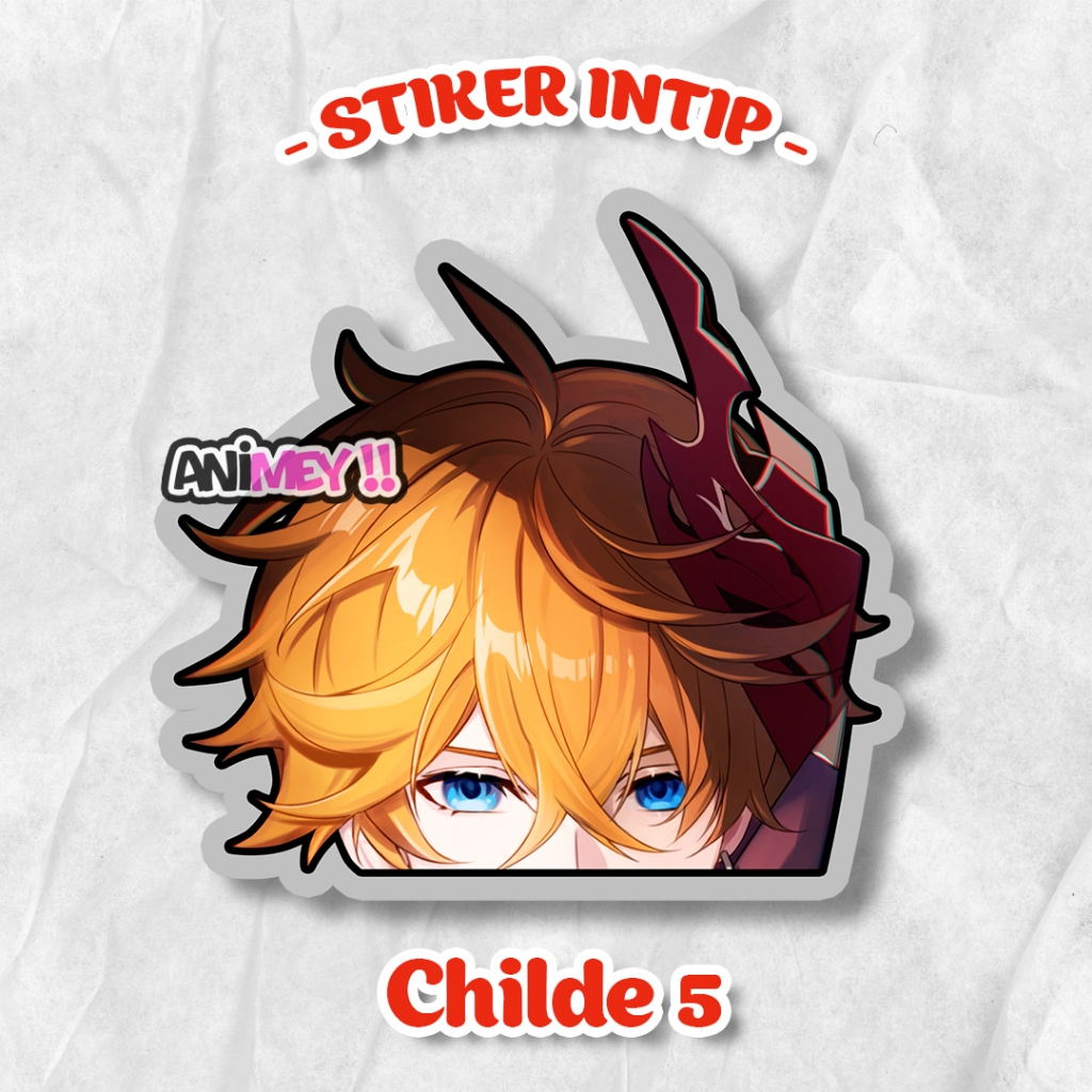 Jual Stiker Intip Childe Genshin Impact / Sticker Anime Waterproof ...