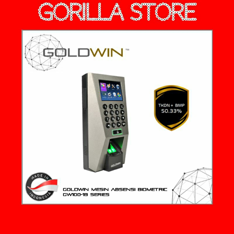 Jual Goldwin Mesin Absensi Access Door Biometric Sidik Jari Gw100 18ac Shopee Indonesia 1385