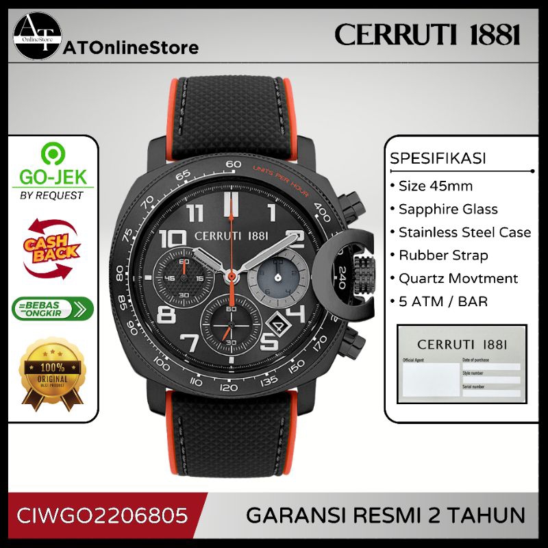 Jam Tangan Pria Cerruti 1881 CIWGO2206805 Positano ORIGINAL Resmi