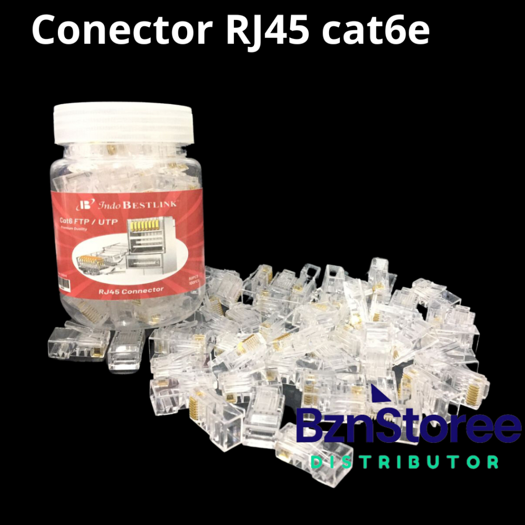 Jual KONEKTOR RJ45 CAT 6 BESI CONNECTOR LAN RJ 45 CAT6 METAL /Konektor ...