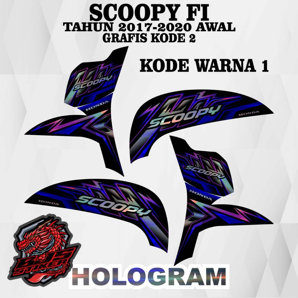Jual [COD] Stiker Sticker Striping hologram Scoopy fi grafis 2 Scoopy ...