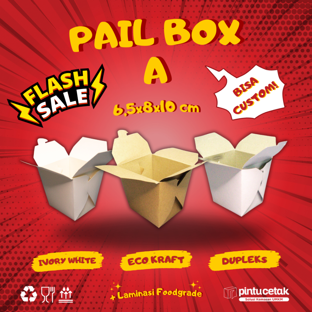 Jual CUSTOM DESIGN PAIL BOX BAKMIE BENTO MIN ORDER 1000 PCS, DESIGN ...