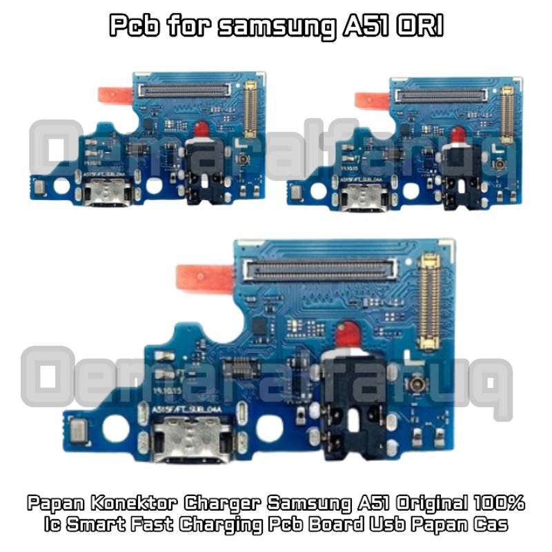 Papan Konektor Charger Samsung A51 Original 100% Ic Smart Fast Charging Pcb  Board Usb Papan Cas