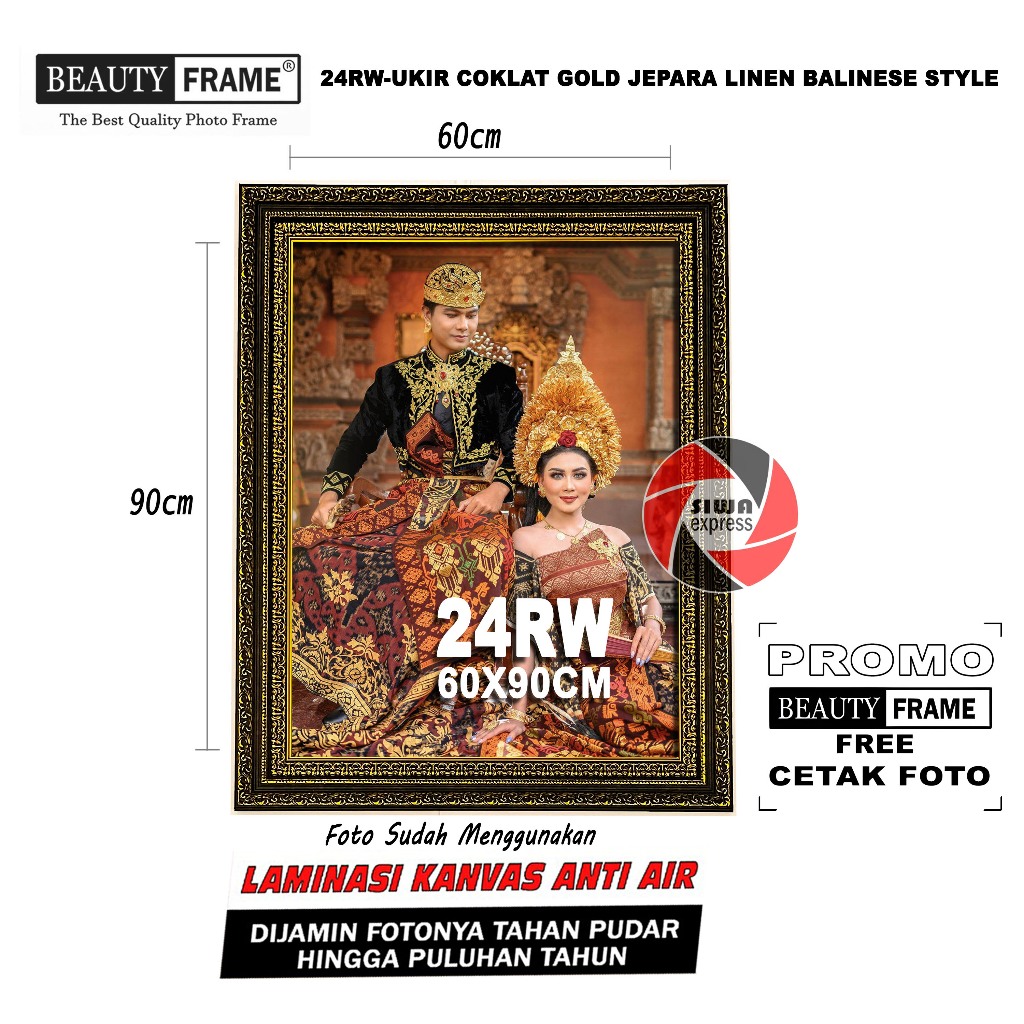 Jual BEAUTY FRAME 24RW 60X90 GRATIS CETAK FOTO UKIR JEPARA MODERN WHITE ...