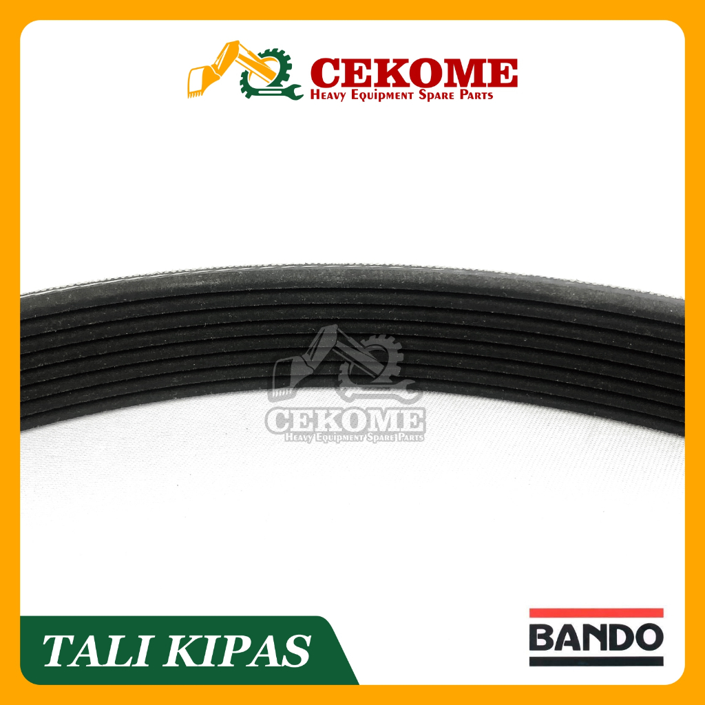 Jual Van Belt Excavator PC200 BANDO RIB 8PK 1450 Tali Kipas Fan Belt V ...