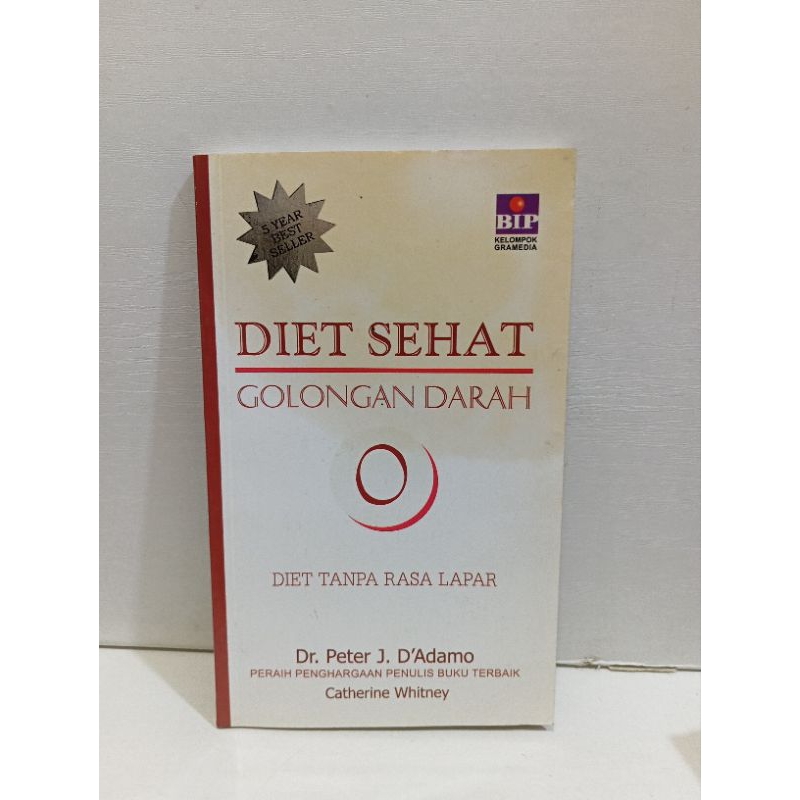 Jual Buku Diet Sehat Golongan Darah O By Dr Peter J D'Adamo Shopee