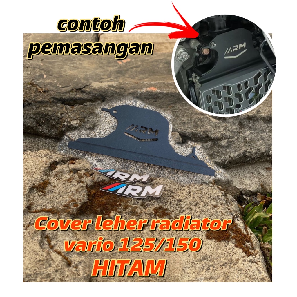 Jual Cover Radiator Hrc Alumunium Emblen Titanium Honda Vario Pcx Adv Original