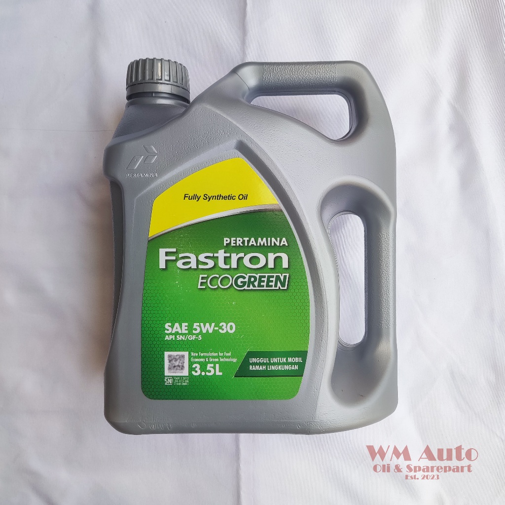 Jual Oli Pertamina Fastron Eco Green 5W-30 5W30 API SN/ILSAC GF-5 3.5L ...