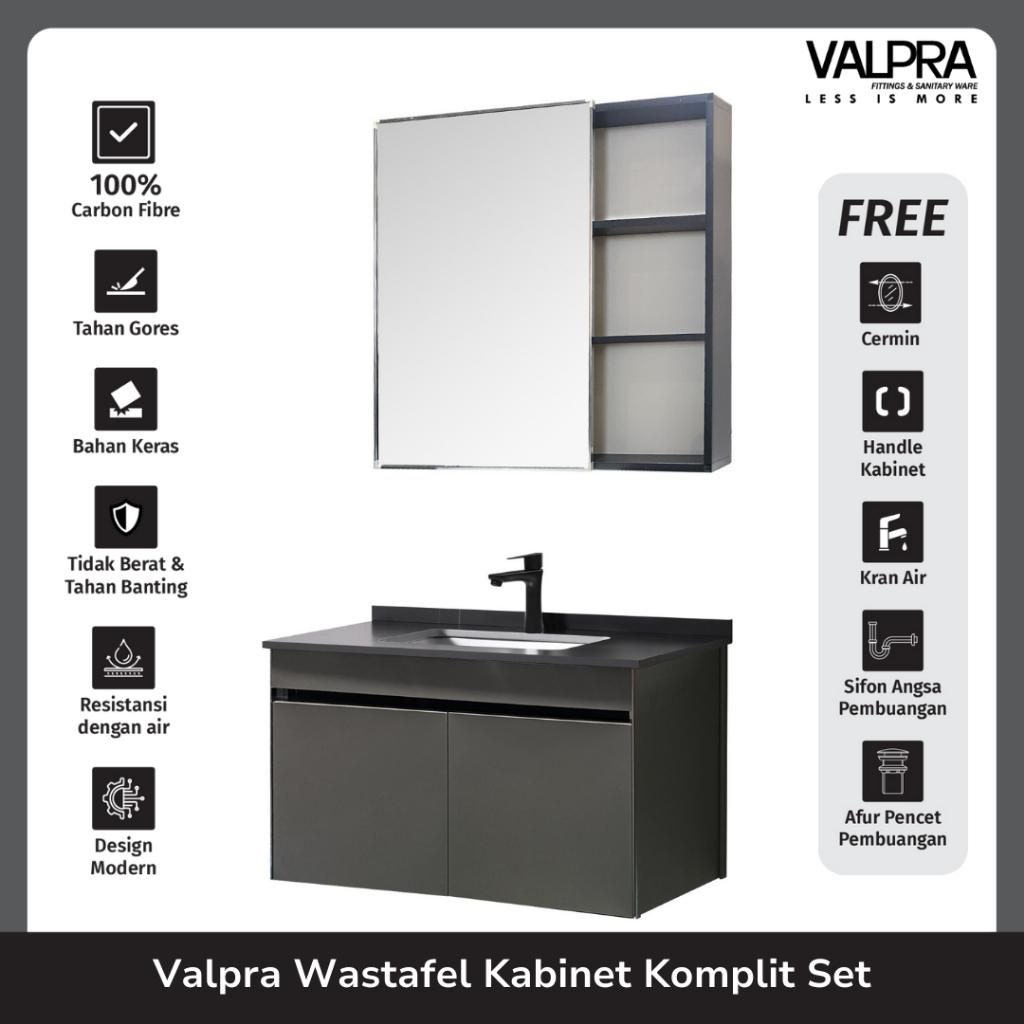 Jual Valpra Wastafel Kabinet Set Minimalis Washtafel Cabinet V