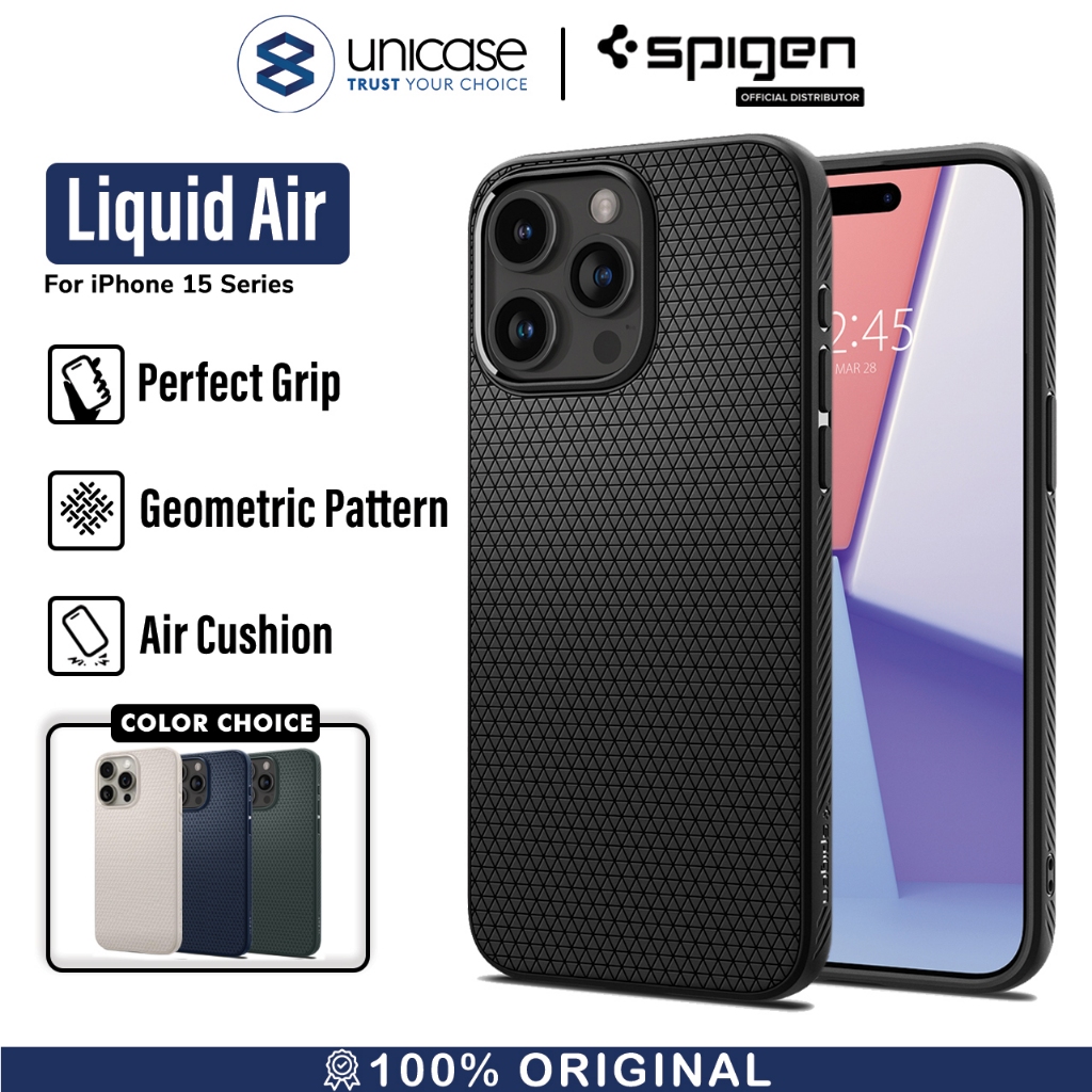 Jual Case IPhone 15 Pro Max Plus Spigen Liquid Air Matte Soft Cover ...