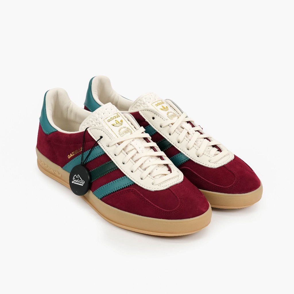 Jual Adidas Gazelle Indoor Collegiate Burgundy Green | Shopee Indonesia