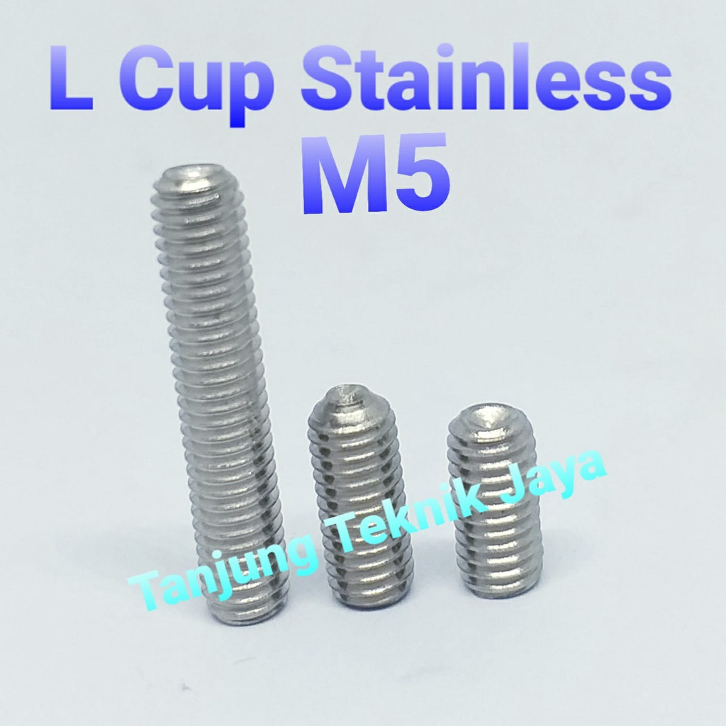 Jual 3 PCS Baut tanam STAINLESS M5/ Set L cup m5./socket ser srew m5 ...
