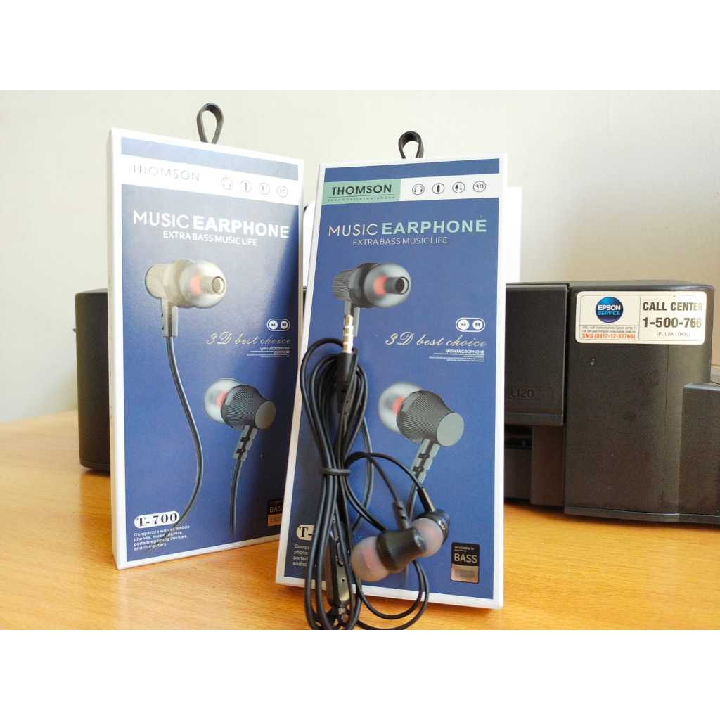 Jual Handfree Thomson T-700 With Microphone Earphone Thomson T-700 Best ...
