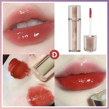 CAPPUVINI Lip Gloss Iced Tea Jelly Tint Lipstik Glossy Water Mirror Lip Glaze Iced Tea Mirror