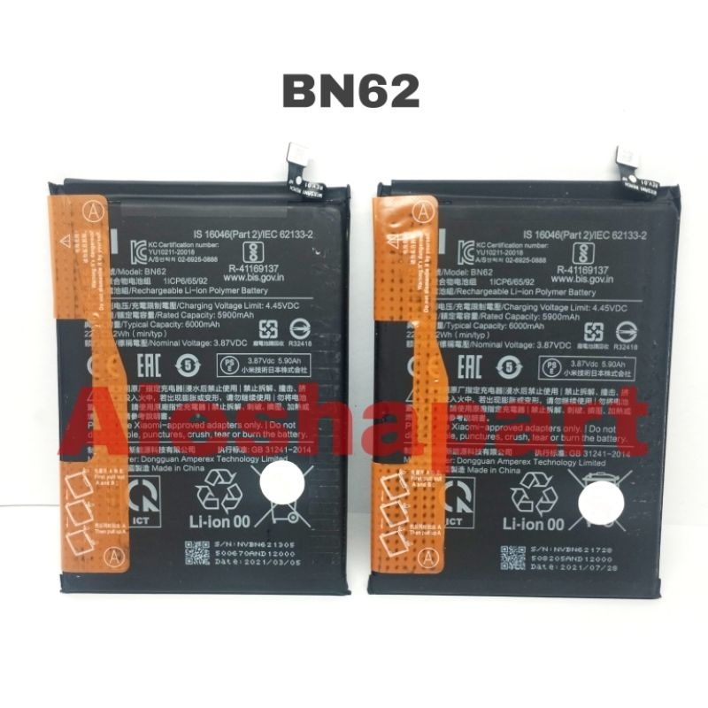 Jual Bateraibattery Xiaomi Redmi 9t Poco M3 Bn62 Shopee Indonesia 6544