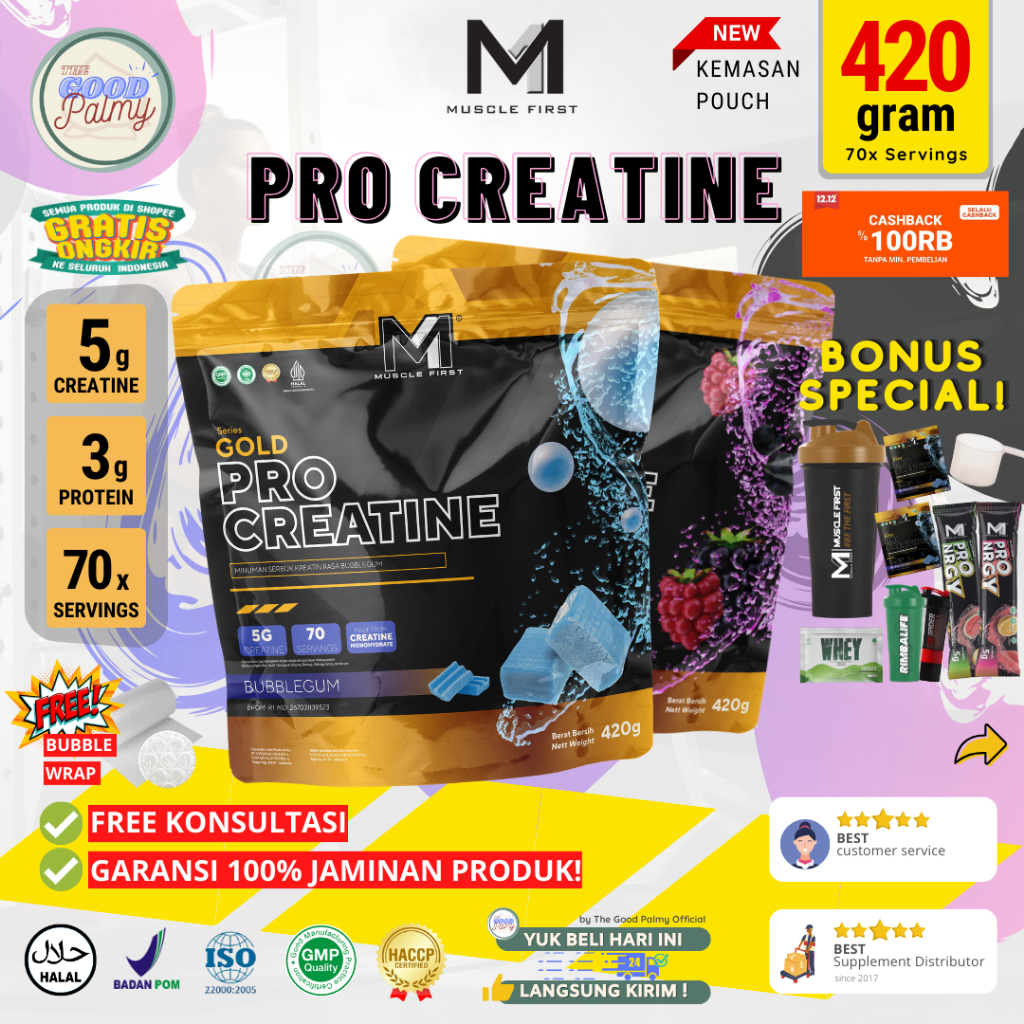 Jual M1 Pro Gold Creatine 360 Gram And 420 Gram 60x 70x Servings