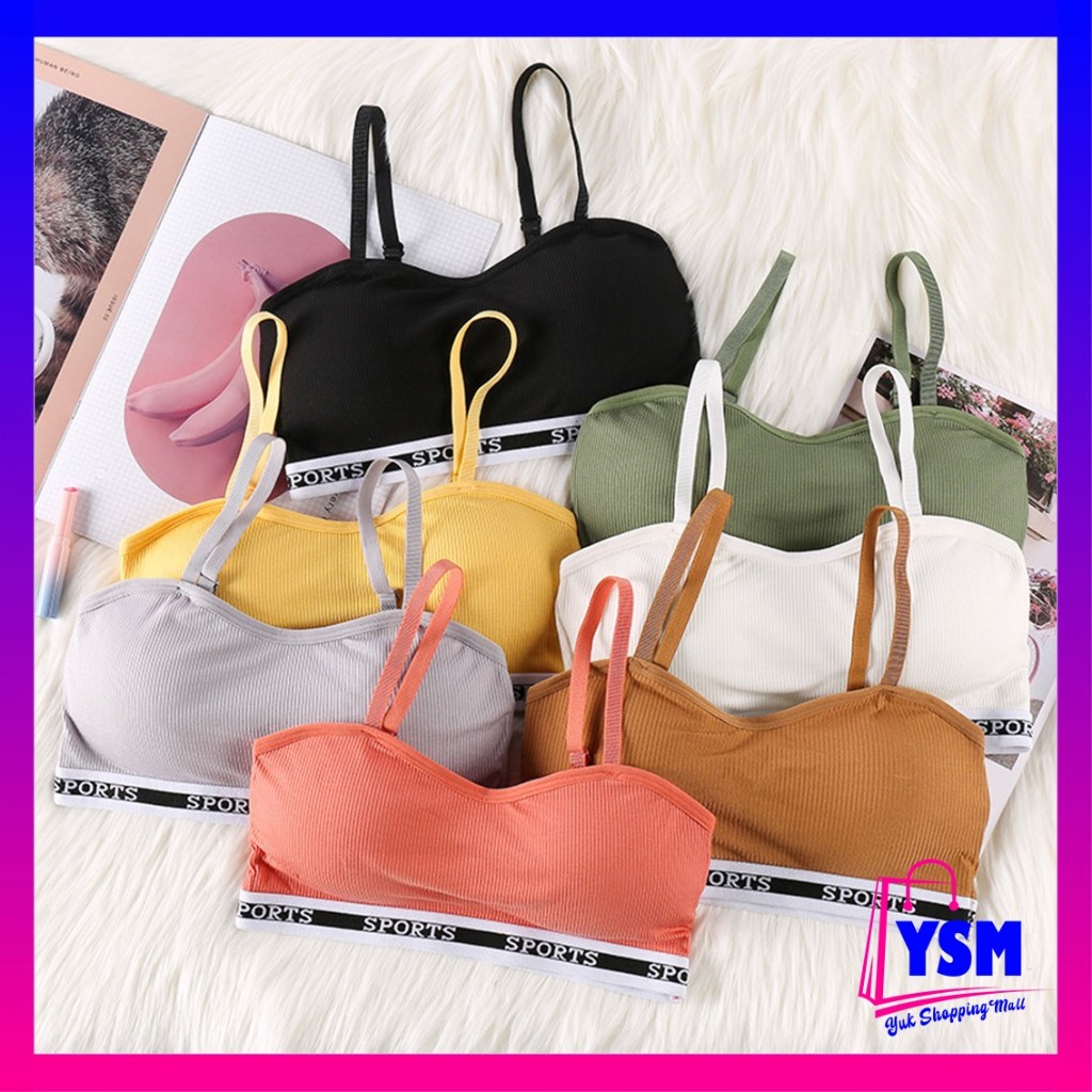 Jual YSM Bra Wanita Tanpa Kawat 6952 Bahan Rajut Bra Model Seamless ...