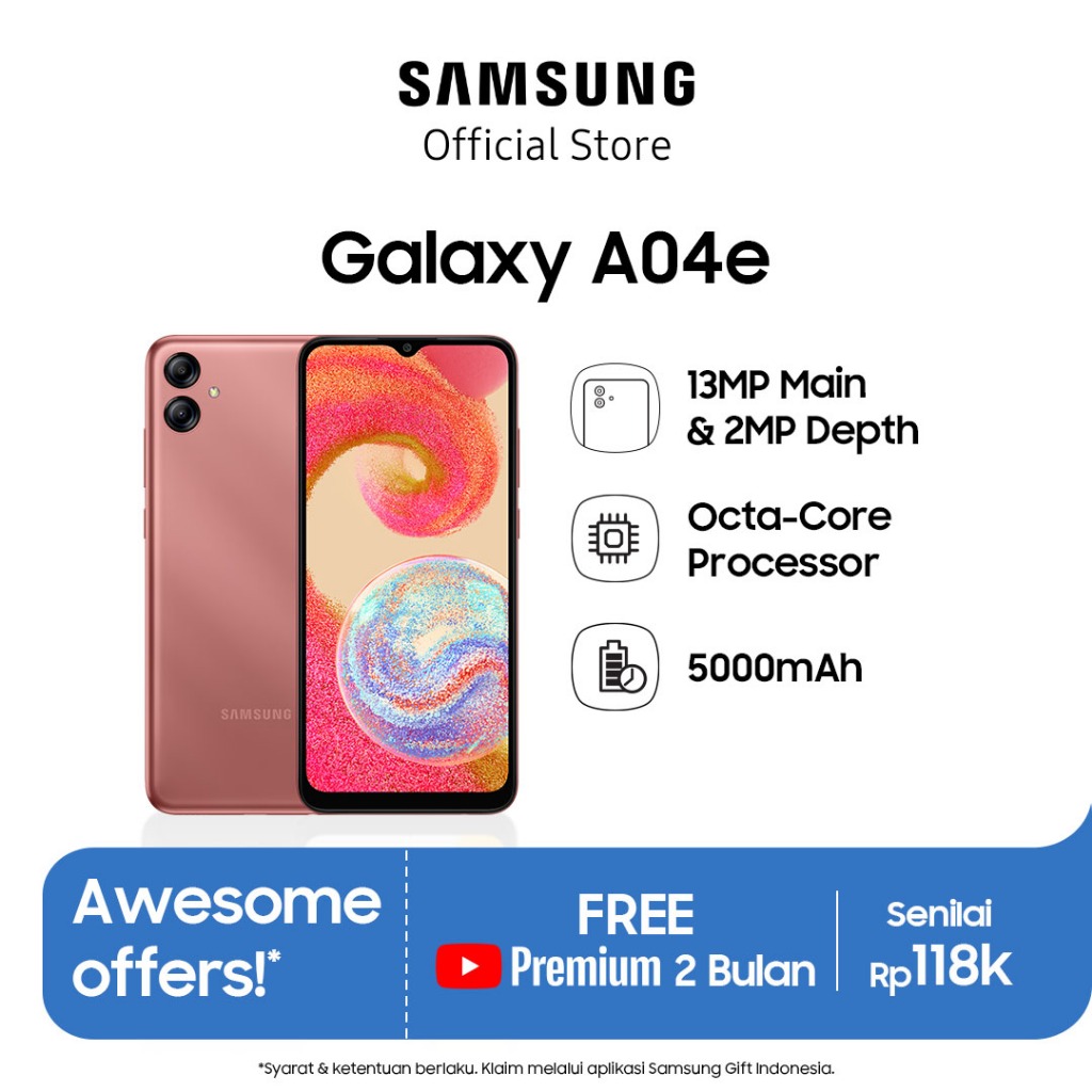 Jual Samsung Galaxy A04e 3/64GB - Copper | Shopee Indonesia