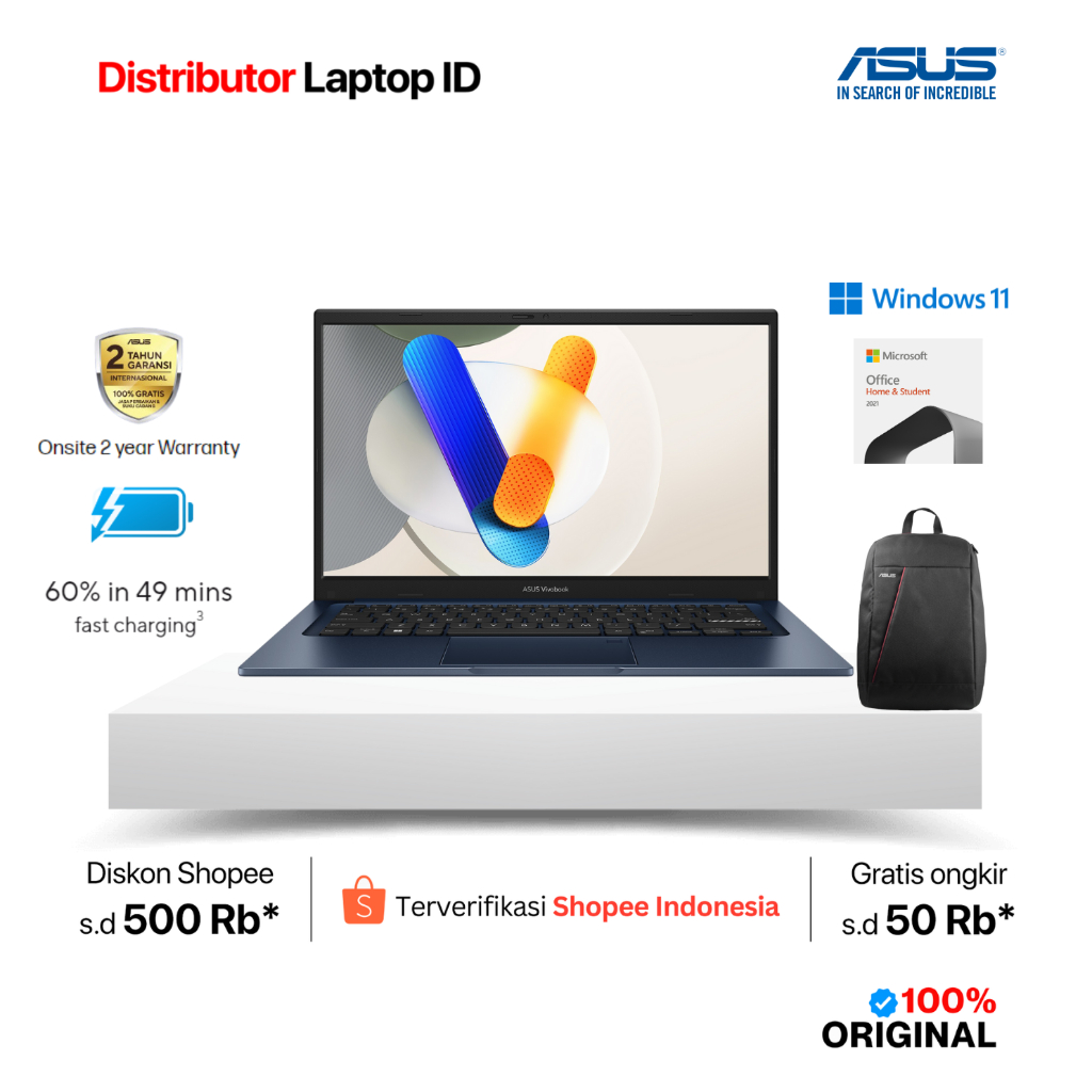 Jual ASUS VIVOBOOK 14 A1404VA / Core I5-1335U / RAM 8GB SSD 512GB / 14 ...