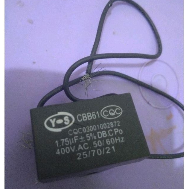 Jual kapasitor 1,75 uf mikro kapasitor 1,75 uf kipas angin berbagai