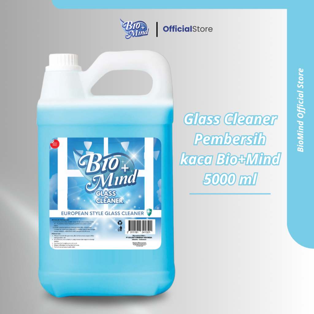 Jual BIO+MIND Pembersih Kaca Glass Cleaner 5 Liter - Konsentrat ...