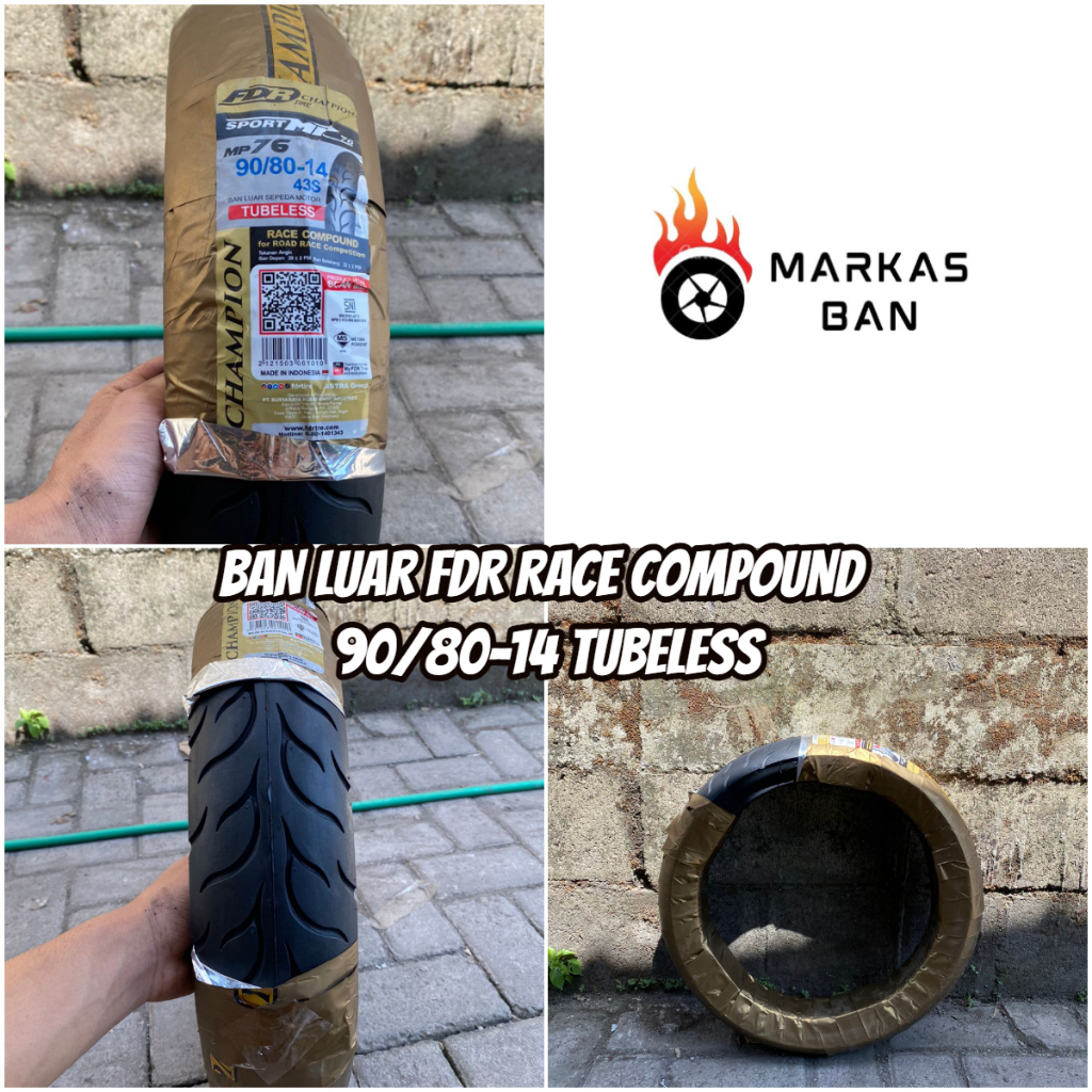 Jual BAN LUAR FDR MP 76 RACE COMPOUND 90/80-14 TUBELESS || BAN LUAR ...
