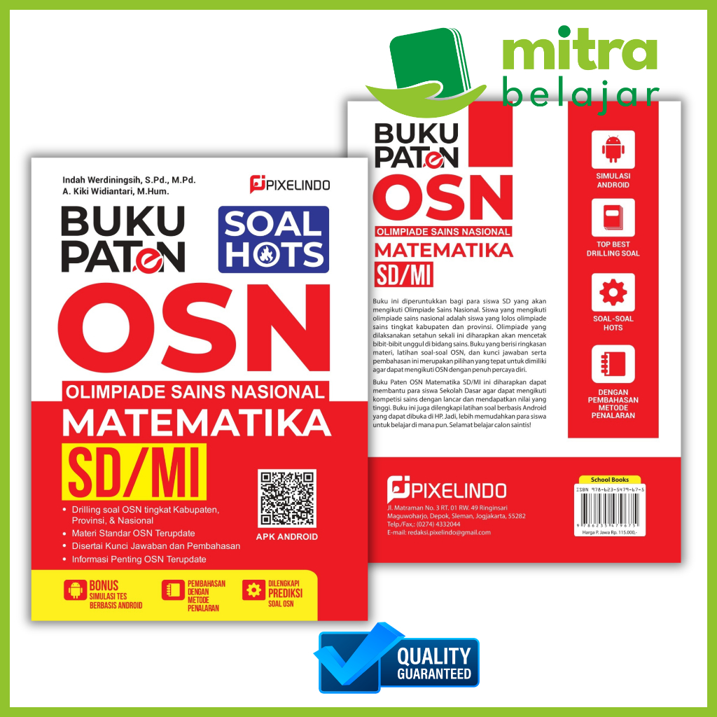 Jual Buku Pelajaran Sd Mi Paten Bank Soal Hots Osn Matematika Shopee