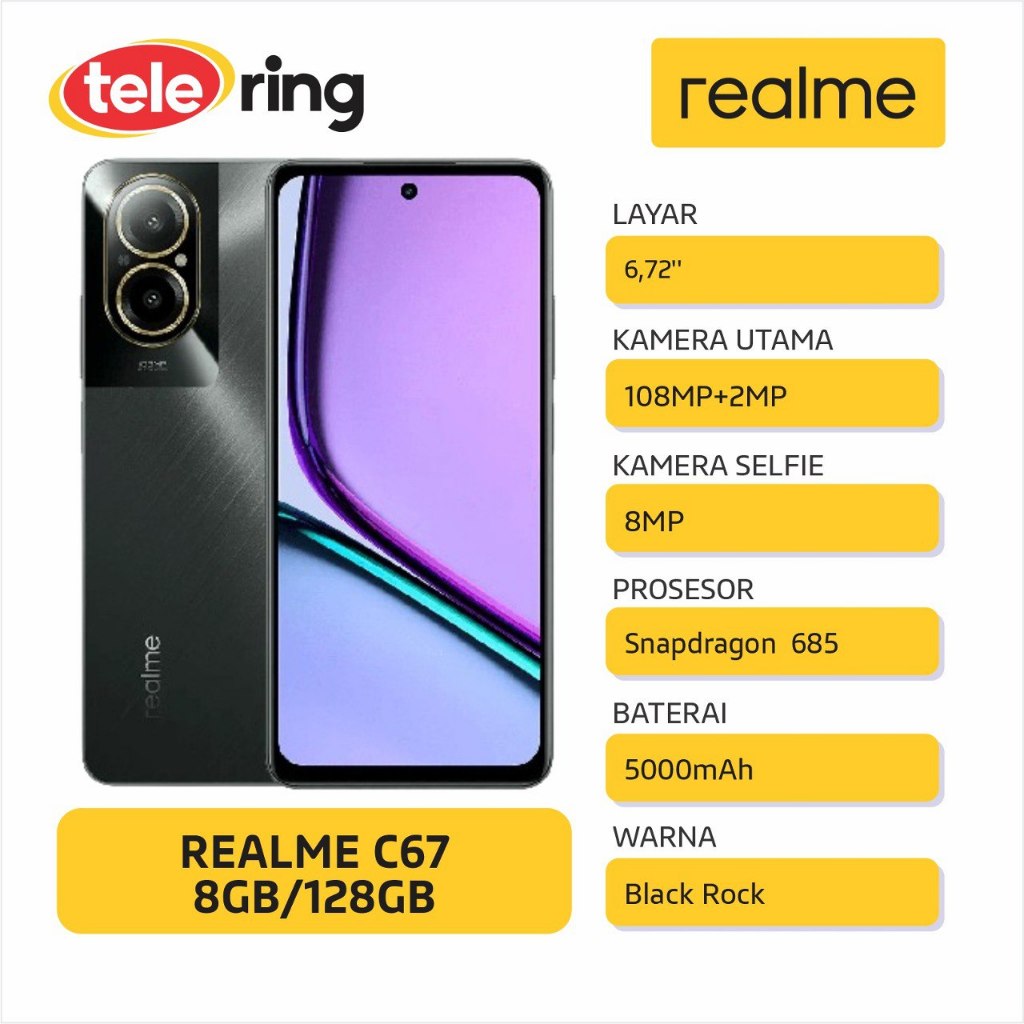 Jual Realme C67 8/128gb Black Rock | Shopee Indonesia