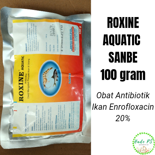 Jual Antibiotik Ikan Enrofloxacine 20 Roxine Aquatic Sanbe 100 Gram