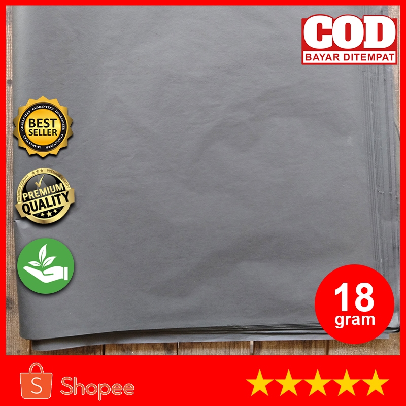 Jual KERTAS TISSUE UNTUK LAYANGAN WARNA HITAM 18 GSM ISI 100 LEMBAR ...