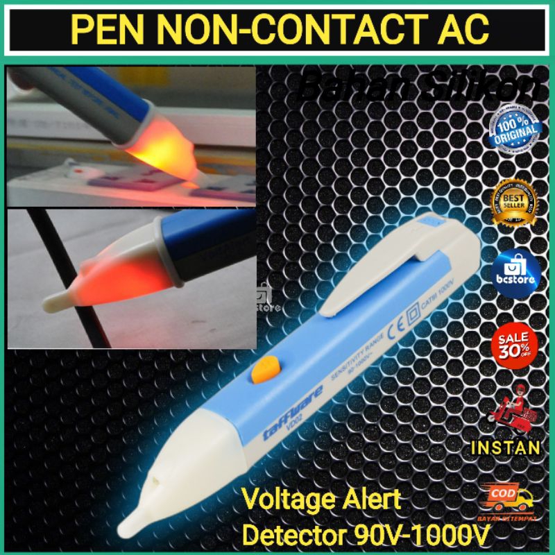 Jual Tespen Testpen Pen Non-contact AC Voltage Alert Detector 90V-1000V ...