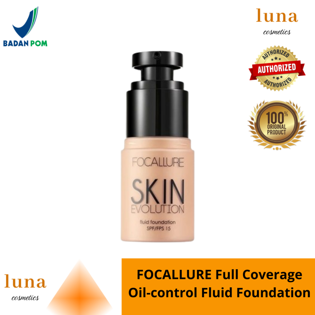 Jual FOCALLURE Full Coverage Oilcontrol Fluid Foundation Shopee
